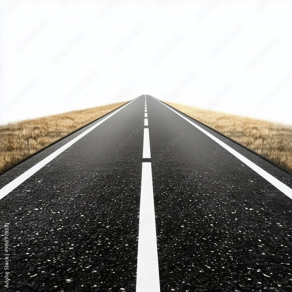 Open road stretching into the horizon, symbolizing journey and freedom. Open road stretching into the horizon, symbolizing journey and freedom.