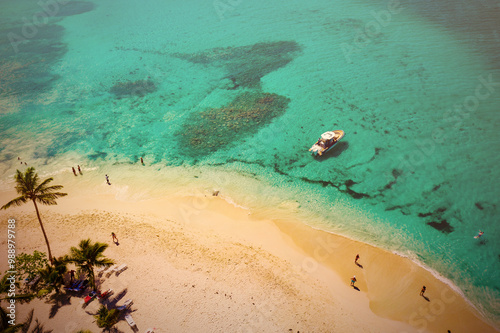 Tropical carribbean beach, aerial abstract background