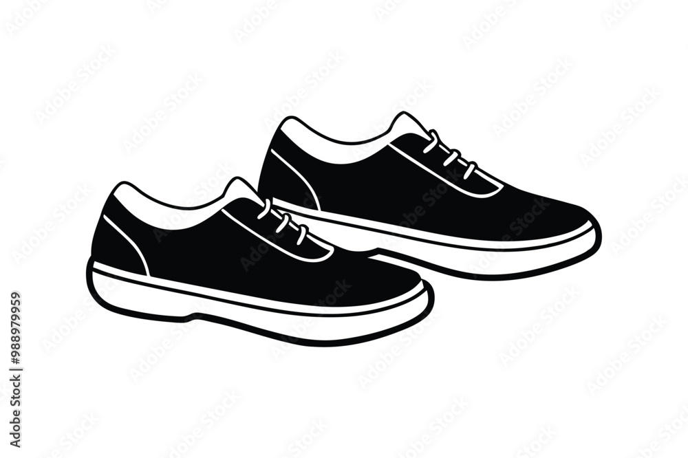 a pair of shoes icon silhouette vector style a pair of shoes icon silhouette vector style
