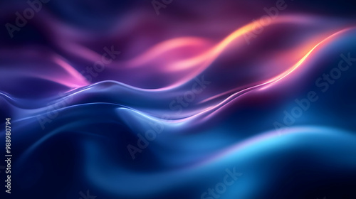 Abstract Waves of Color: Liquid, Glowing, and Dynamic