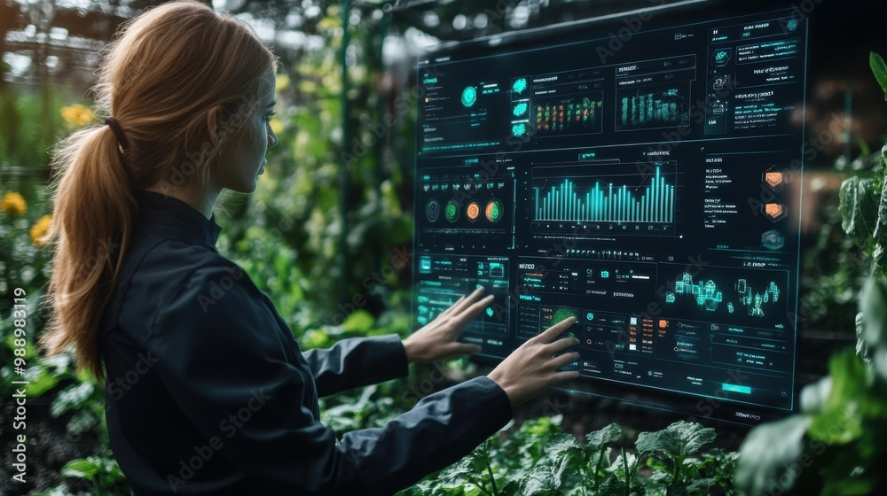 Interactive Farm Management Software Interface with Crop Data Analytics