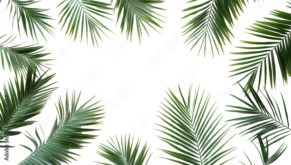 palm leaves frame palm leaves frame