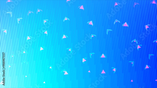 Some arrow icons on blue background