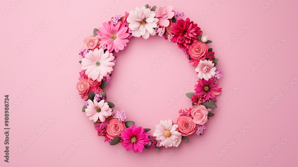 Floral alphabet, flowers forming letters, 3D illustration Floral alphabet, flowers forming letters, 3D illustration