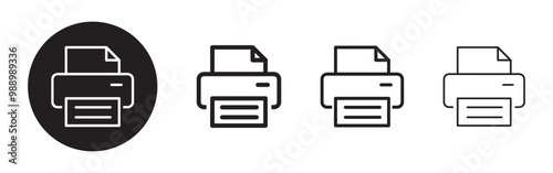 Print icon set. printer icon vector