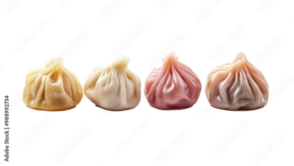 Obraz premium Fresh steamy Modak dumpling isolated on a white background
