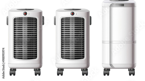 Portble Air Cooler isolated on white or transparent.png photo