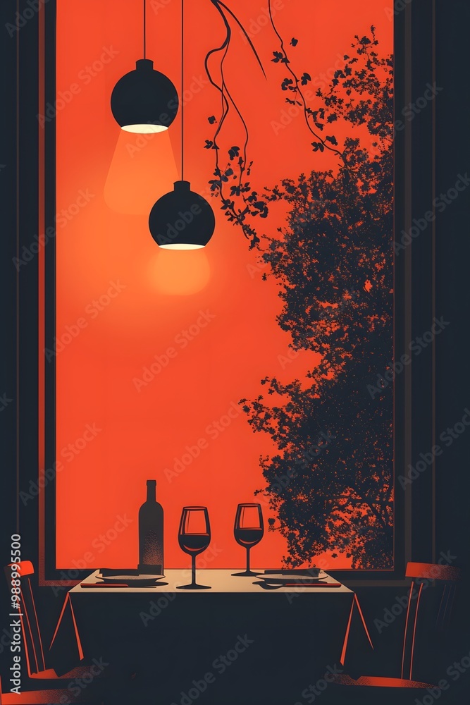 Fototapeta premium 14th February Celebration: Wine and Luxury for a Heartfelt Evening of Romance