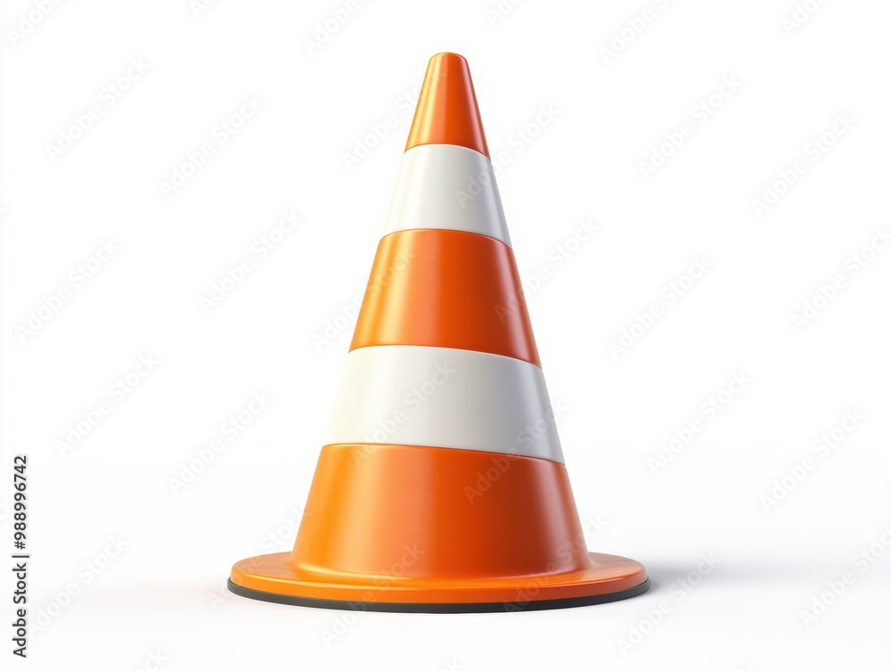 Traffic cone, white isolated background. Traffic cone, white isolated background.