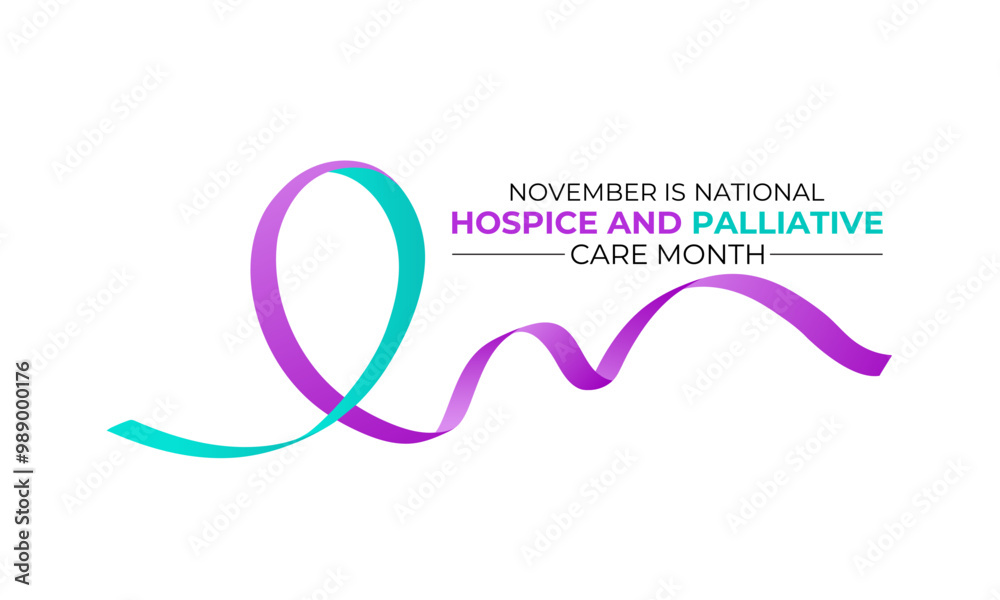 Hospice Palliative Care Month is November. Holiday concept. Realistic ribbon with hands and give love. Banner poster, flyer and background design template. Hospice Palliative Care Month is November. Holiday concept. Realistic ribbon with hands and give love. Banner poster, flyer and background design template.