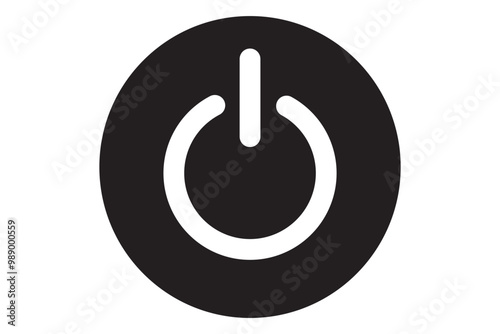 Button On Off vector illustration set. Power Turn Off Switch Sign in suitable for apps and websites UI design style.