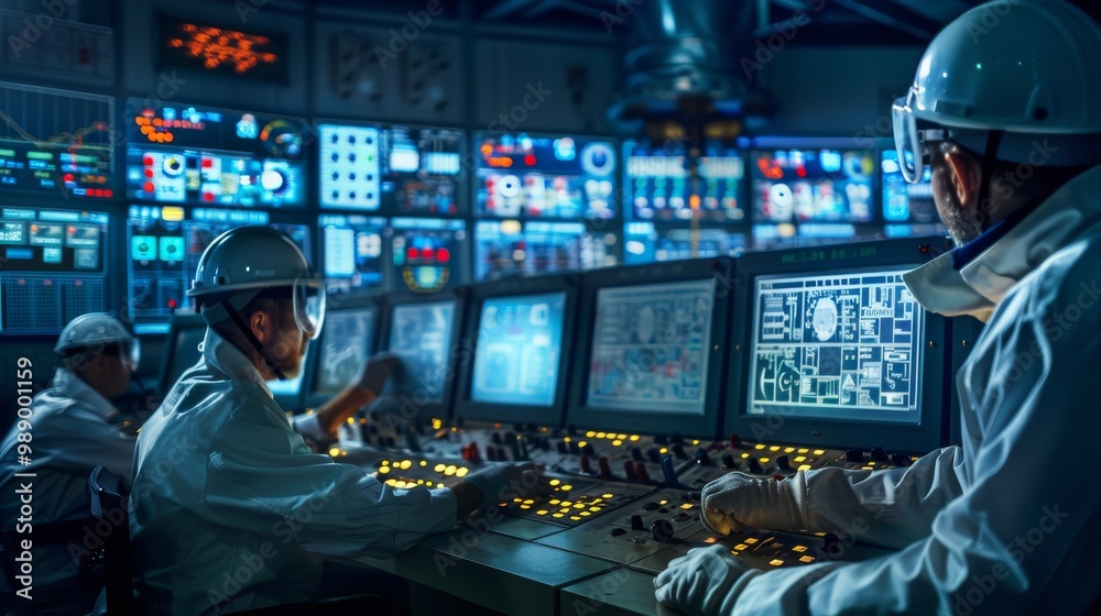 inside of a nuclear power plant control room, inside of a nuclear power plant control room,