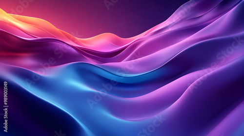 Abstract Waves of Color - Vibrant Gradient Background