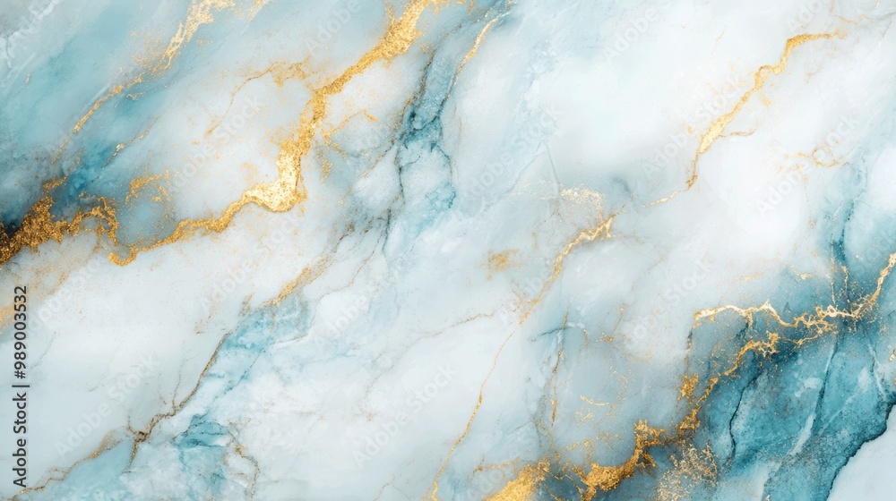 Fototapeta premium Abstract background featuring marble texture and gold glitter, marble background with cracked golden elements.