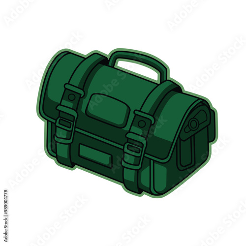 Vector illustration of adventurer bag, mountain bag, expedition bag - Back to nature