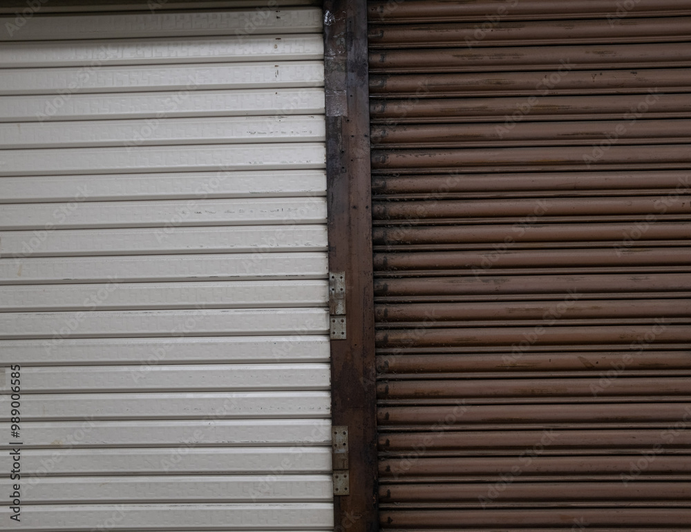 Door with shutters