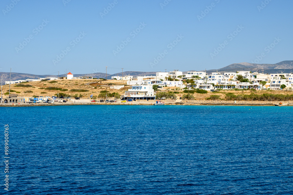View of white houses of Ano Koufonisi island, Koufonissia, Small Cyclades, Greece View of white houses of Ano Koufonisi island, Koufonissia, Small Cyclades, Greece
