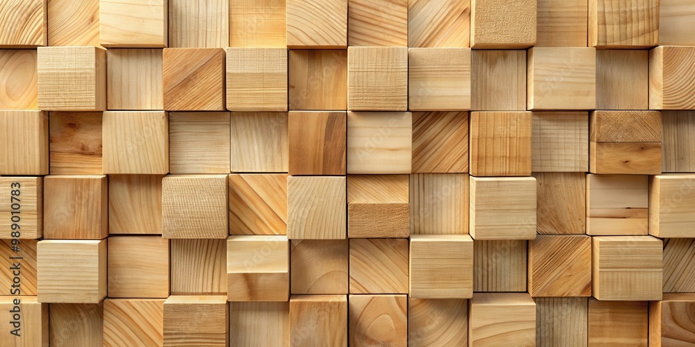 rendered natural timber wood wall background with square blocks rendered natural timber wood wall background with square blocks