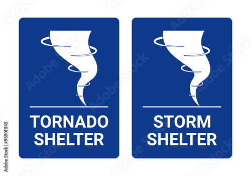 Tornado Shelter Sign and Storm Shelter Sign