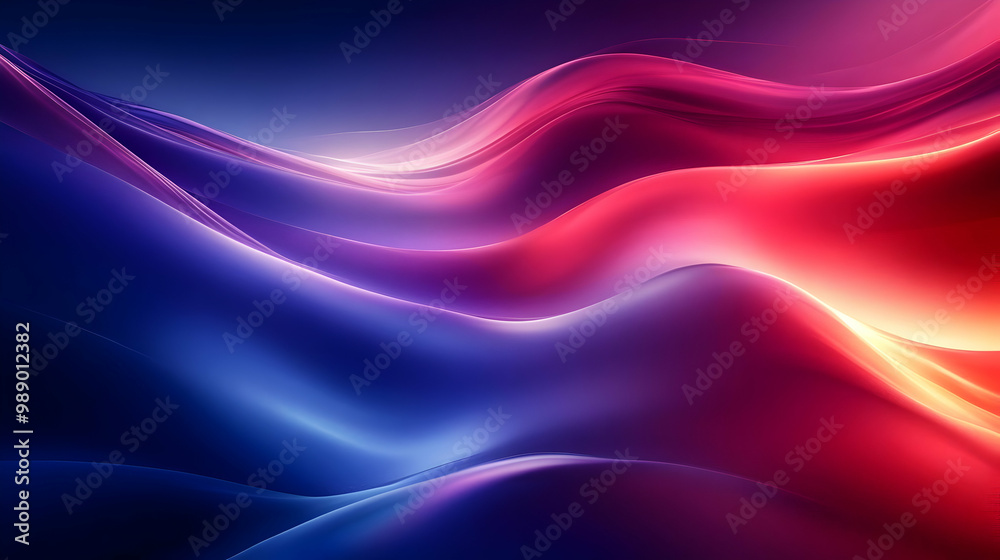 Abstract Waves of Red, Blue, and Purple Colors Abstract Waves of Red, Blue, and Purple Colors