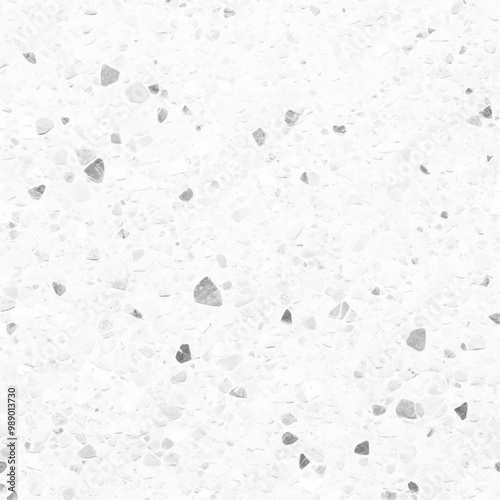 Abstract white and gray terrazzo flooring texture polished stone pattern old surface marble for background. Wall terrazzo texture gray and black of stone granite white background.	