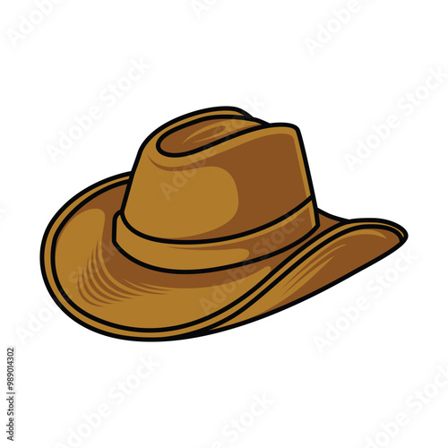 Vector illustration of adventurer hat, mountain hat, cowboy hat, expedition hat - Back to nature