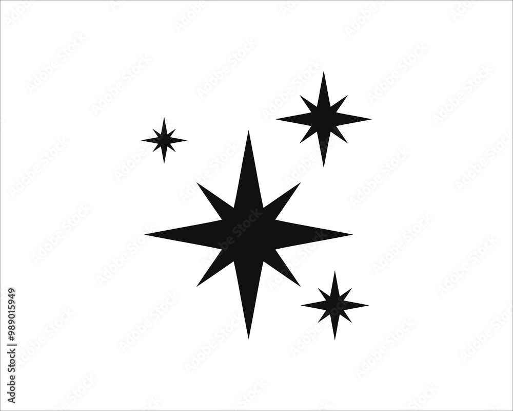Shine or sparkle vector. Sparkling star in black color on white background. Sparkle star icons. Shine icon. Star sparkle doodles vector. Shine or sparkle vector. Sparkling star in black color on white background. Sparkle star icons. Shine icon. Star sparkle doodles vector.