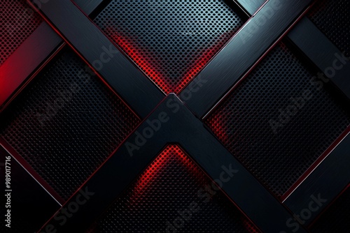 A sleek design dark metallic background with red color in different X patterns, futuristic design 