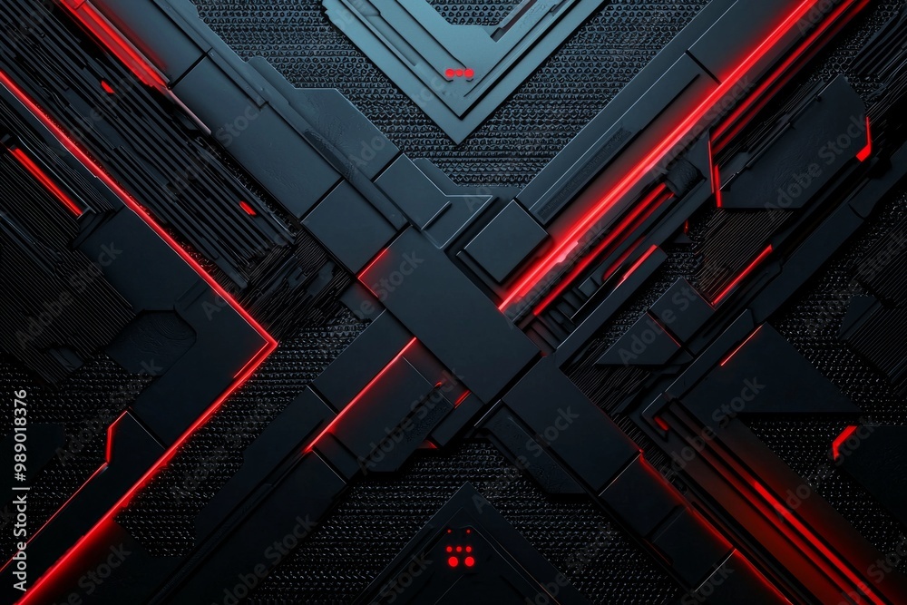 A sleek design dark metallic background with red color in different X patterns, futuristic design A sleek design dark metallic background with red color in different X patterns, futuristic design