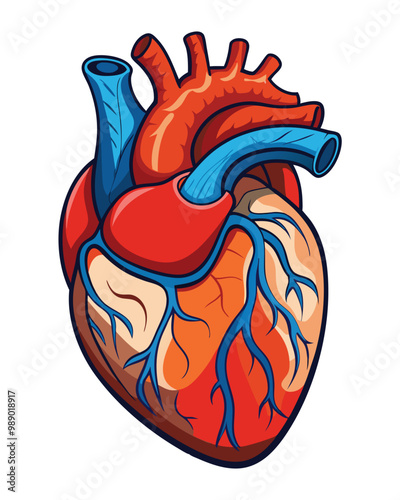 Human heart vector illustration