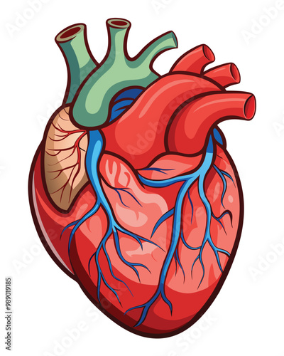 Human heart vector illustration