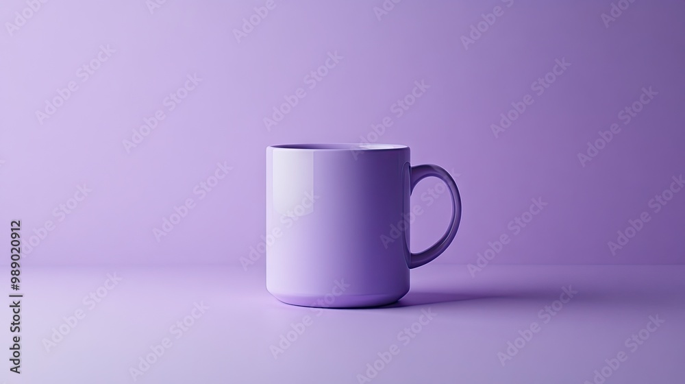 A minimalist purple coffee cup sitting on a smooth purple background, evoking a calming and sophisticated aesthetic. A minimalist purple coffee cup sitting on a smooth purple background, evoking a calming and sophisticated aesthetic.