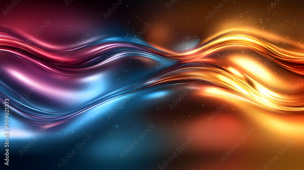 Abstract Waves of Color and Light: Dynamic Design with Glowing Hues Abstract Waves of Color and Light: Dynamic Design with Glowing Hues