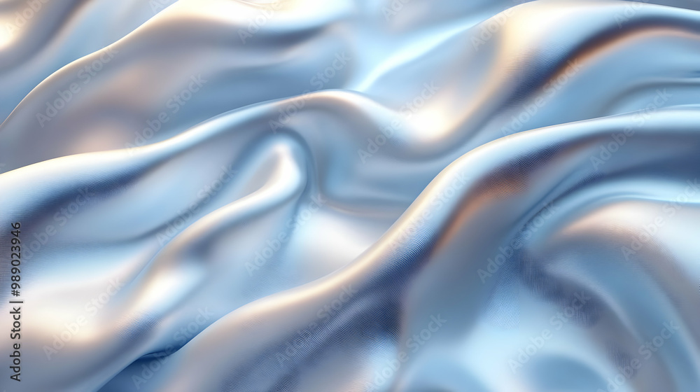 Fototapeta premium Soft, Smooth, and Silky: Light Blue Fabric Drapes