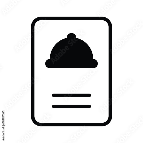 Stylish food menu icon, ideal for food and dining projects