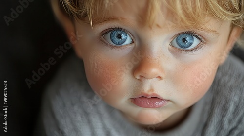 emotive closeup portrait of a crying baby boy capturing raw emotion and vulnerability soft lighting emphasizes delicate features against a pure white background