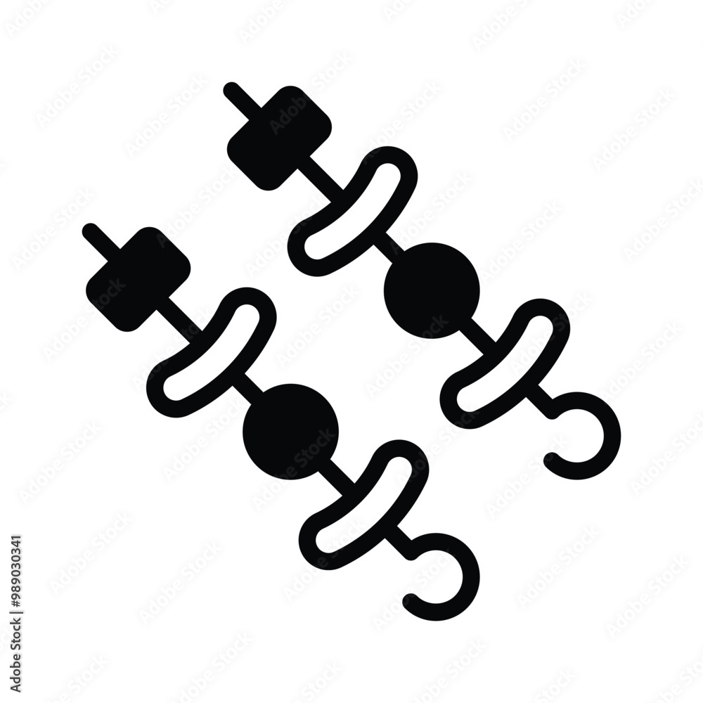 Delicious BBQ sticks icon used for grilling and food theme Delicious BBQ sticks icon used for grilling and food theme
