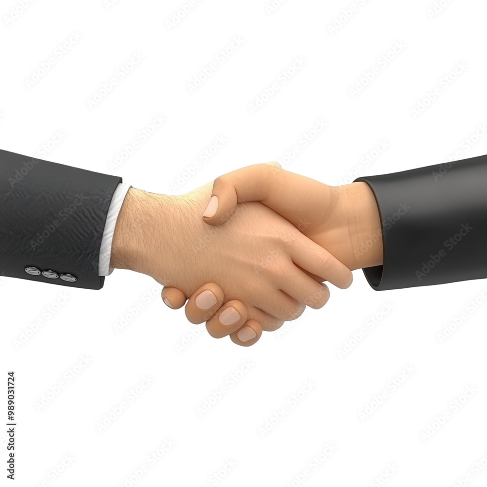 A professional handshake symbolizing partnership and agreement in a business context. on transparent cutout, PNG file A professional handshake symbolizing partnership and agreement in a business context. on transparent cutout, PNG file