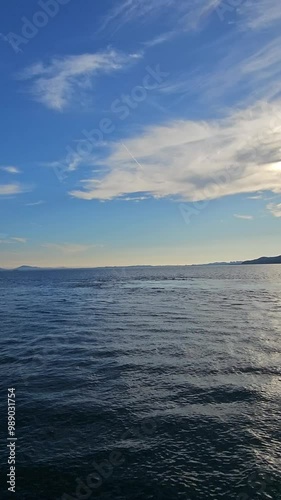 Korea's Wolmido Sea at sunset photo