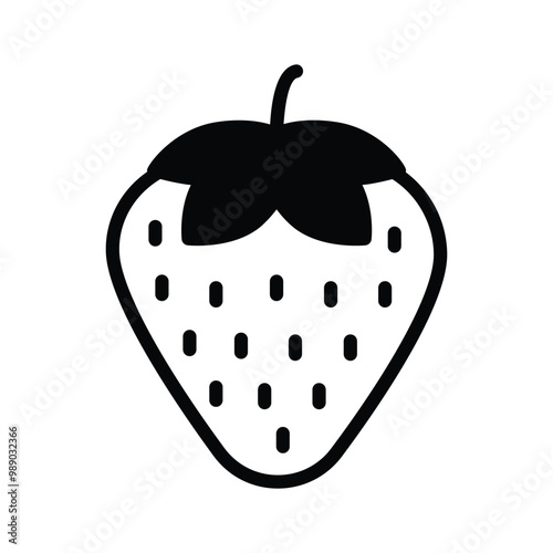 Bright and juicy strawberry icon, excellent for adding a fresh touch