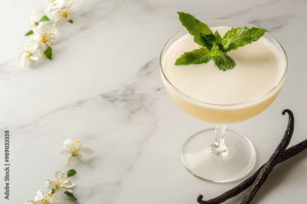 Sophisticated Vanilla Bean Mocktail in a Glass Sophisticated Vanilla Bean Mocktail in a Glass