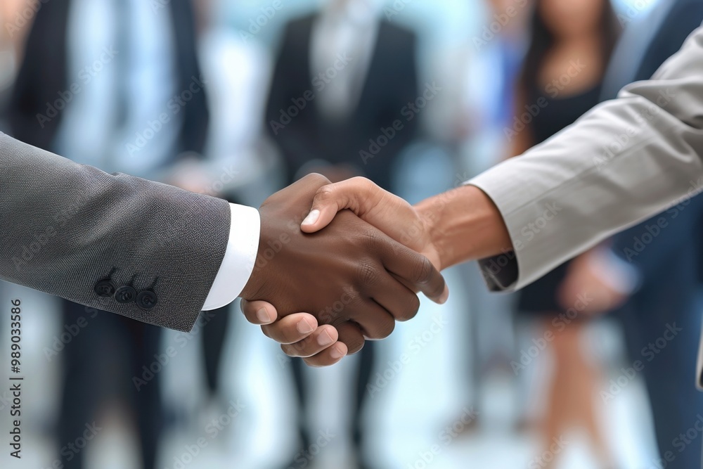 Close-up of a handshake between two corporate Close-up of a handshake between two corporate