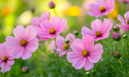 Cosmos flowers, autumn season image