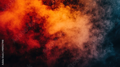 Abstract colorful smoke texture on dark background