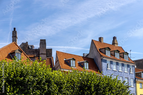 Old and expensive apartment building in the city center of Copenhagen, Denmark. High quality photo
