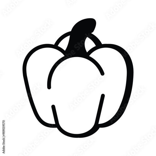 Capsicum icon showcasing colorful, fresh peppers