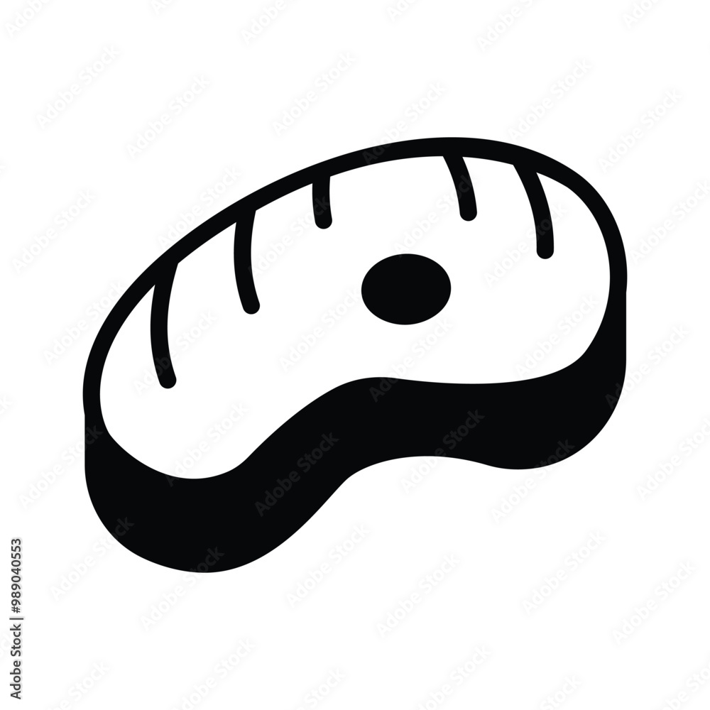 A Juicy and grilled meat cut, steak icon A Juicy and grilled meat cut, steak icon