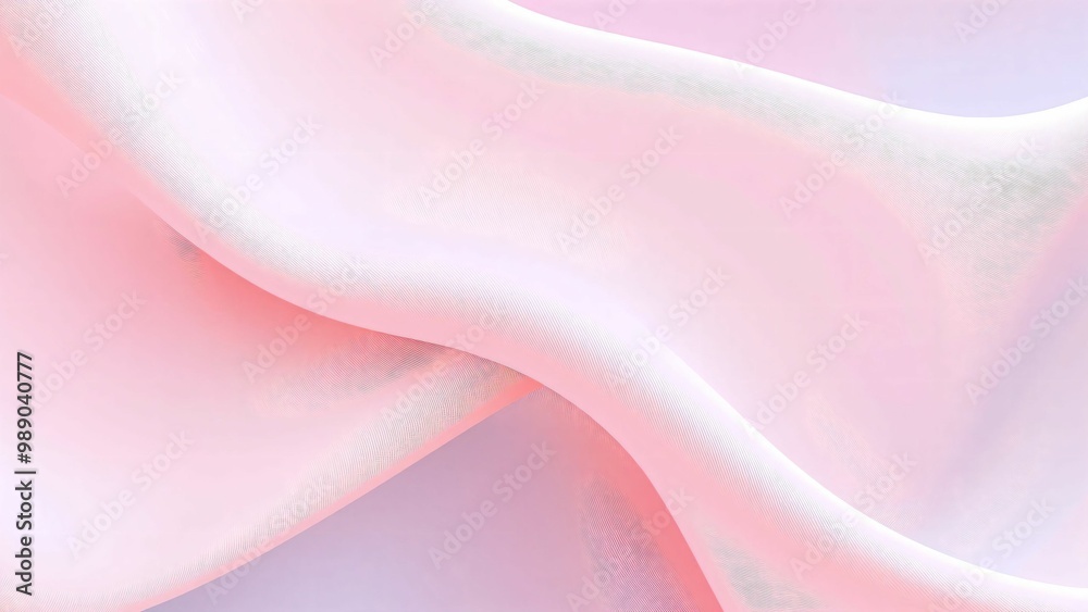 Obraz premium 光沢のある波や布のような流動的な質感をもったテクスチャー鮮やかな青・紫・ピンク・オレンジのグラデーションカラー