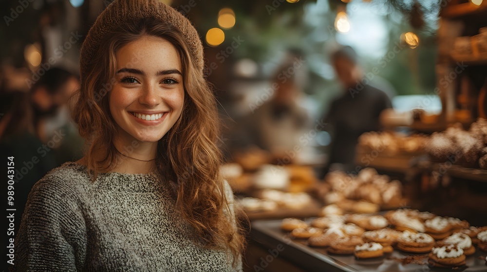 Friends enjoying freshly baked holiday cookies in a cozy kitchen Friends enjoying freshly baked holiday cookies in a cozy kitchen