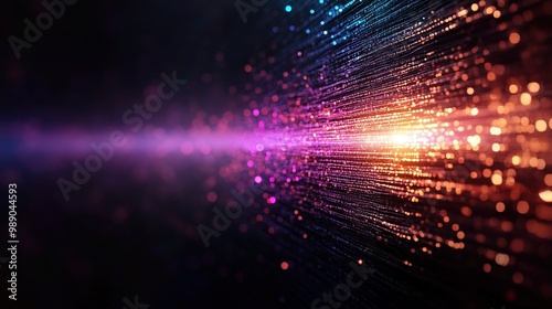 Colorful Light Particles with Abstract Background